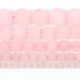Pink Quartz Round Loose Beads For Jewelry Making 4-12 MM