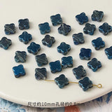 30Pcs 10mm Illusion Glass Petal Beads Charms AB Colour for Jewelry Making