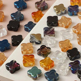 30Pcs 10mm Illusion Glass Petal Beads Charms AB Colour for Jewelry Making