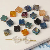 30Pcs 10mm Illusion Glass Petal Beads Charms AB Colour for Jewelry Making