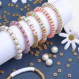 200-600pcs 6mm CCB Spacer Beads Wheel Flat Round Loose Beads Jewelry Making DIY