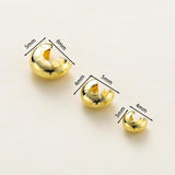 50/100Pcs 3/4/5mm 14K/18K Plated Brass Crimp Bead Covers for Jewelry Making