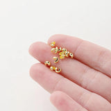 50/100Pcs 3/4/5mm 14K/18K Plated Brass Crimp Bead Covers for Jewelry Making