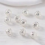 Round Ball Spacer Beads Filigree Hollow Brass Plated DIY Jewelry