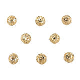 Round Ball Spacer Beads Filigree Hollow Brass Plated DIY Jewelry