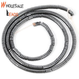 3/4/6mm Hematite Spacer Round Loose Beads DIY Jewelry Making 15''