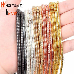 3/4/6mm Hematite Spacer Round Loose Beads DIY Jewelry Making 15''