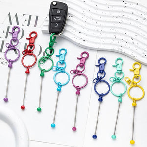 3Pcs Metal KeyChain Bead Lobster Claw Clasp Keyring DIY Bead