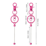 3Pcs Metal KeyChain Bead Lobster Claw Clasp Keyring DIY Bead