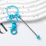 3Pcs Metal KeyChain Bead Lobster Claw Clasp Keyring DIY Bead