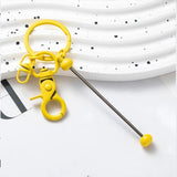 3Pcs Metal KeyChain Bead Lobster Claw Clasp Keyring DIY Bead