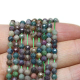 Faceted Indian Agates Gem Tiny Beads 2 3 4mm Loose Stone for DIY Jewelry Making