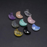 3Pcs Natural Stone Moon Charm Beads for Jewelry Making