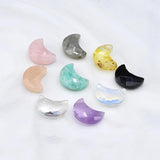 3Pcs Natural Stone Moon Charm Beads for Jewelry Making