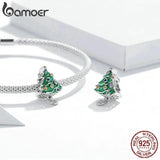 925 Silver Snowman Beads Christmas Pendants Snowflake Charms Fit Bracelet