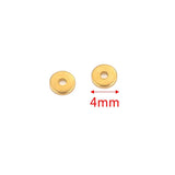 50pcs Gold-plated Steel Spacer Beads Jewelry Making DIY Supplies