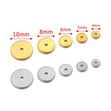 50pcs Gold-plated Steel Spacer Beads Jewelry Making DIY Supplies
