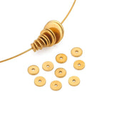 50pcs Gold-plated Steel Spacer Beads Jewelry Making DIY Supplies