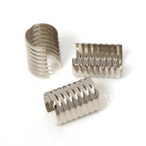 100Pcs Cord String Tube Crimp End Caps Fastener for DIY Jewelry Making