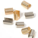 100Pcs Cord String Tube Crimp End Caps Fastener for DIY Jewelry Making