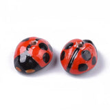 5/10pcs Animal Ceramic Beads Ladybug Porcelain Bead Jewelry Making