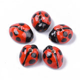 5/10pcs Animal Ceramic Beads Ladybug Porcelain Bead Jewelry Making