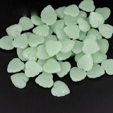 50pcs Small Leaf Shape Lampwork Beads Gradient Glass Beads Jewelry Making DIY