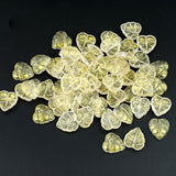 50pcs Small Leaf Shape Lampwork Beads Gradient Glass Beads Jewelry Making DIY