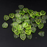 50pcs Small Leaf Shape Lampwork Beads Gradient Glass Beads Jewelry Making DIY