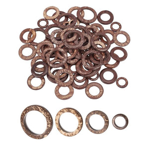 10pcs Coconut Shell Round Button Charm Pendant for DIY Jewelry Making