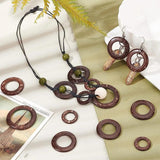 10pcs Coconut Shell Round Button Charm Pendant for DIY Jewelry Making