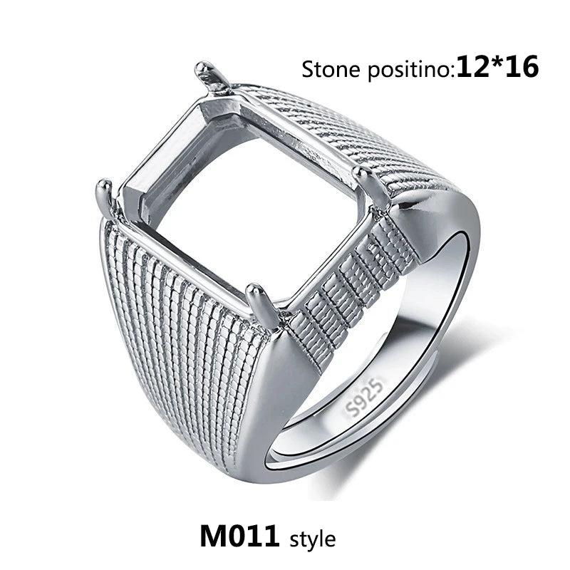 10x14 11x11 12x16 MM Men's And Women's Gem Opening Rings Blank Base Bracket