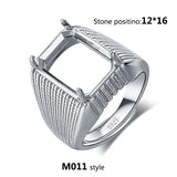 10x14 11x11 12x16 MM Men's And Women's Gem Opening Rings Blank Base Bracket