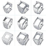 10x14 11x11 12x16 MM Men's And Women's Gem Opening Rings Blank Base Bracket