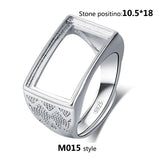 10x14 11x11 12x16 MM Men's And Women's Gem Opening Rings Blank Base Bracket