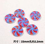 5Pcs Spiral Lollipop Acrylic Beads DIY Jewelry Making Accessories