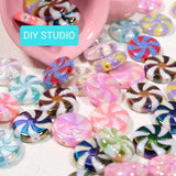 5Pcs Spiral Lollipop Acrylic Beads DIY Jewelry Making Accessories