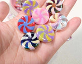 5Pcs Spiral Lollipop Acrylic Beads DIY Jewelry Making Accessories