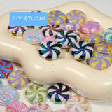 5Pcs Spiral Lollipop Acrylic Beads DIY Jewelry Making Accessories