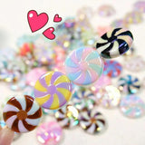 5Pcs Spiral Lollipop Acrylic Beads DIY Jewelry Making Accessories