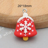 10Pcs Christmas Charms Santa Snowman Christmas Tree Resin Charms for Jewelry