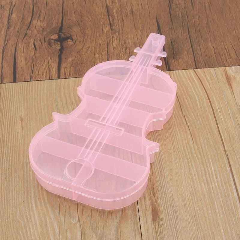 Heart Compartment Plastic Storage Box Jewelry Organizer