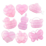 Heart Compartment Plastic Storage Box Jewelry Organizer
