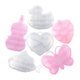 Heart Compartment Plastic Storage Box Jewelry Organizer