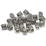 24pcs Metal Rune Viking Beads DIY Bracelet Necklace Jewelry Making Accessories