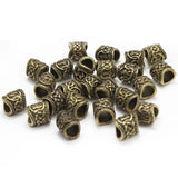 24pcs Metal Rune Viking Beads DIY Bracelet Necklace Jewelry Making Accessories