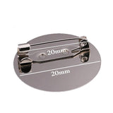 10pcs Silver Round Blank Tray Flat Brooch Base Settings For DIY Jewelry Making
