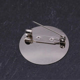 10pcs Silver Round Blank Tray Flat Brooch Base Settings For DIY Jewelry Making