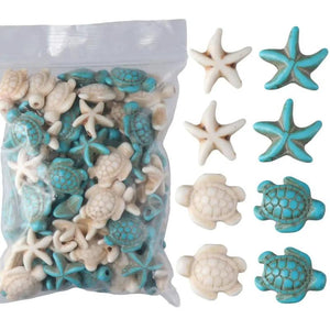 DIY Necklace Sea Star Tortoise Beads Sea Turtle Synthetic Turquoise