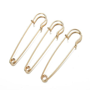 20pcs 38-100mm Metal Safety Brooch Pin Base Pins for DIY Jewelry Making